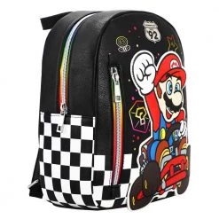 Bioworld New Nintendo Mario Kart Rainbow Road Mini Backpack