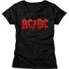 American Classics Women's Acdc Distress Red Tee