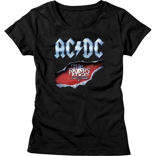American Classics New Women's Acdc Razors Edge Tee 1 American Classics New Women's Acdc Razors Edge Tee