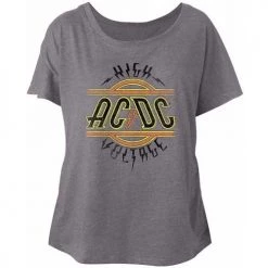 American Classics Women's Acdc High Voltage Dolman Tee Tees