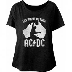 American Classics Women's Acdc Australia Dolman Tee