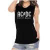 American Classics Women's Acdc Back In Black 2 Extra Lightweight Muscle Tank