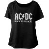 American Classics Women's Acdc Back In Black 2 Dolman Tee
