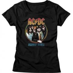 American Classics Women's Acdc Highway To Hell Tricolor Tee