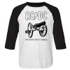 American Classics Apparel Men's Acdc About To Rock Raglan Tee
