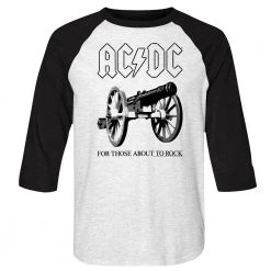 American Classics Apparel Men's Acdc About To Rock Raglan Tee