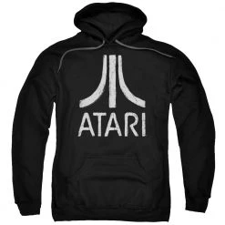Trevco Men's Atari Rough Logo Pullover Hoodie Apparel