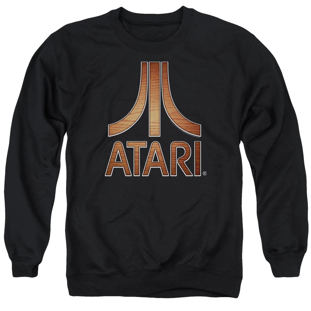 Trevco Men's Atari Classic Wood Emblem Crewneck Sweatshirt 1 Trevco Men's Atari Classic Wood Emblem Crewneck Sweatshirt