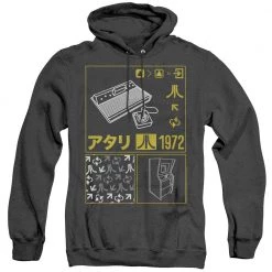 Trevco Men's Atari Kanji Squares Heather Pullover Hoodie New