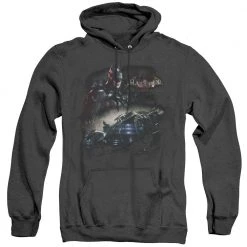 Trevco New Men's Batman Arkham Knight Knight Rider Heather Pullover Hoodie