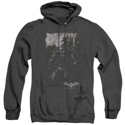 Trevco Men's Batman Arkham Knight Bat Brood Heather Pullover Hoodie