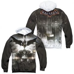 Trevco New Men's Batman Arkham Knight Poster Sublimated Pullover Hoodie