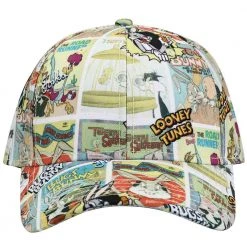 Bioworld Looney Tunes Classic Characters Aop Pre-Curved Bill Snapback Hat New