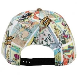 Bioworld Looney Tunes Classic Characters Aop Pre-Curved Bill Snapback Hat New