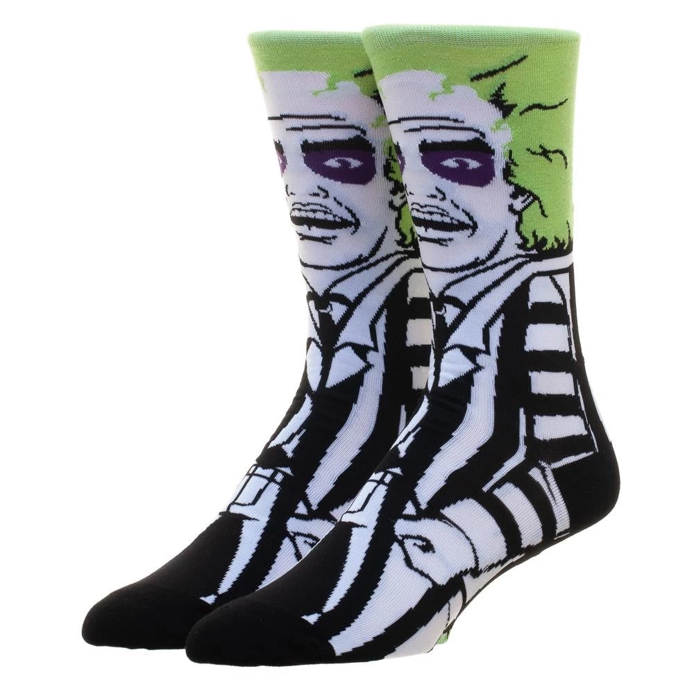 Bioworld New Beetlejuice 360 Character Crew Sock 1 Bioworld New Beetlejuice 360 Character Crew Sock