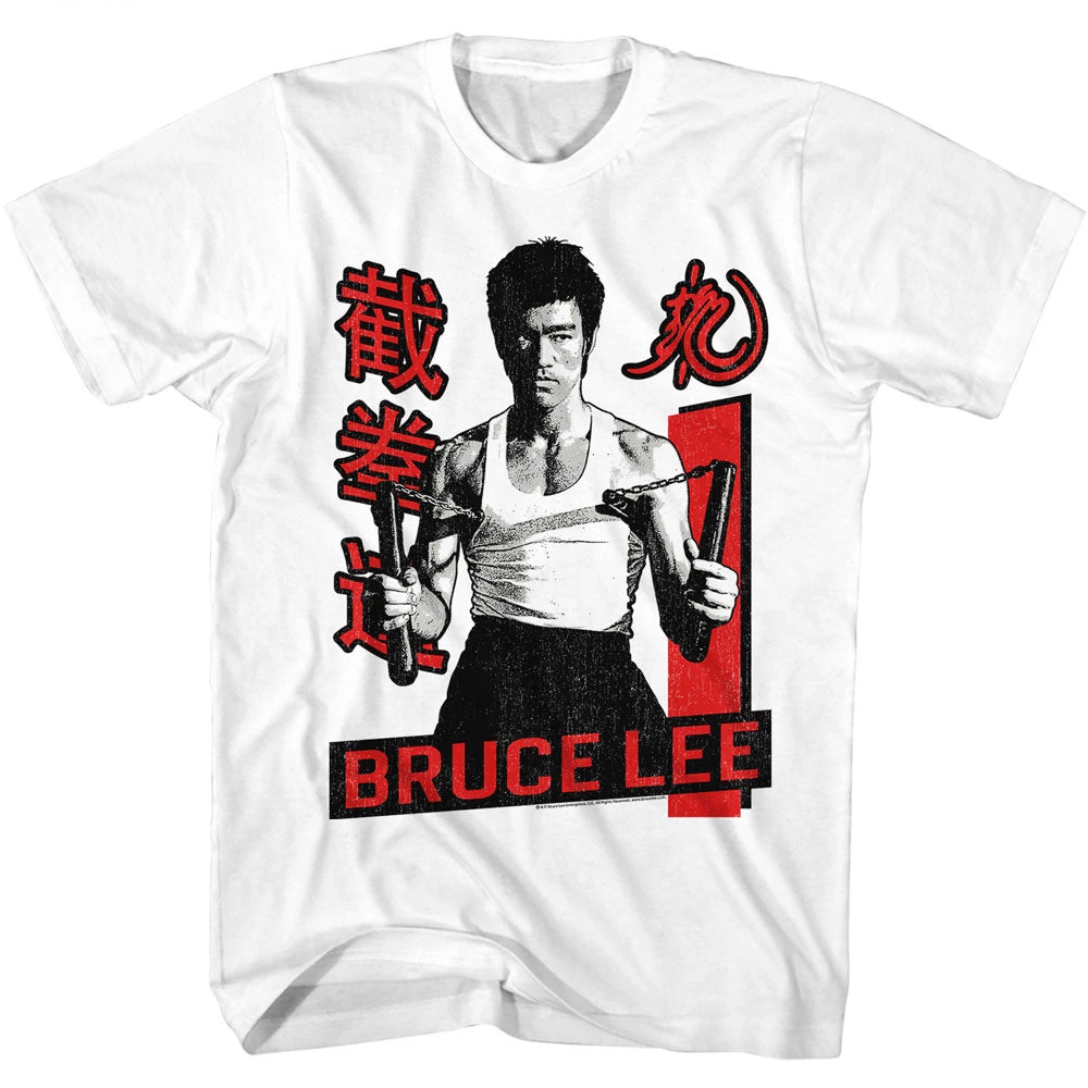 American Classics Men's Bruce Lee Nunchucks Tee New 1 American Classics Men's Bruce Lee Nunchucks Tee New