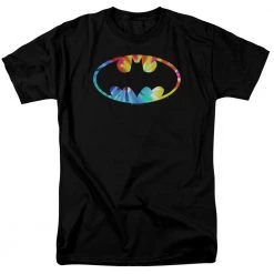 Trevco New Men's Batman Tie Dye Batman Logo Tee