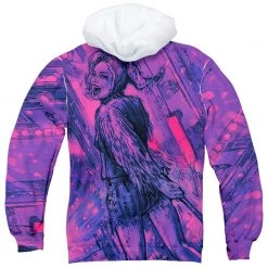Trevco Men's Birds Of Prey Harley'S Night Out Sublimated Pullover Hoodie New