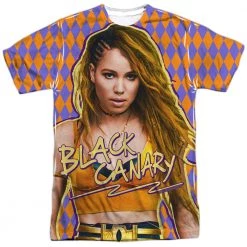 Trevco Men's Birds Of Prey Black Canary Sublimated Tee New