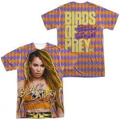 Trevco Men's Birds Of Prey Black Canary Sublimated Tee New