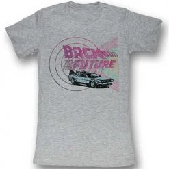 American Classics Women's Back To The Future Time Machines And Shapes Tee
