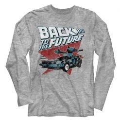 American Classics Men's Back To The Future Logo Triangle Car Long Sleeve Tee New