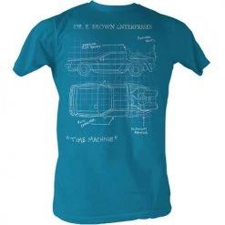 American Classics Men's Back To The Future Delorean Schematic Tee