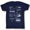 American Classics Tees Men's Back To The Future Blueprint Lightweight Tee