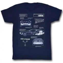American Classics Tees Men's Back To The Future Blueprint Lightweight Tee