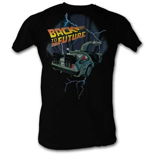 American Classics Men's Back To The Future Lightning Car Lightweight Tee 1 American Classics Men's Back To The Future Lightning Car Lightweight Tee
