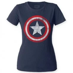 Impact Women's Captain America Distress Shield Tee