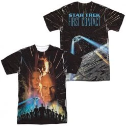 Trevco New Men's Star Trek First Contact Poster Sublimated Tee