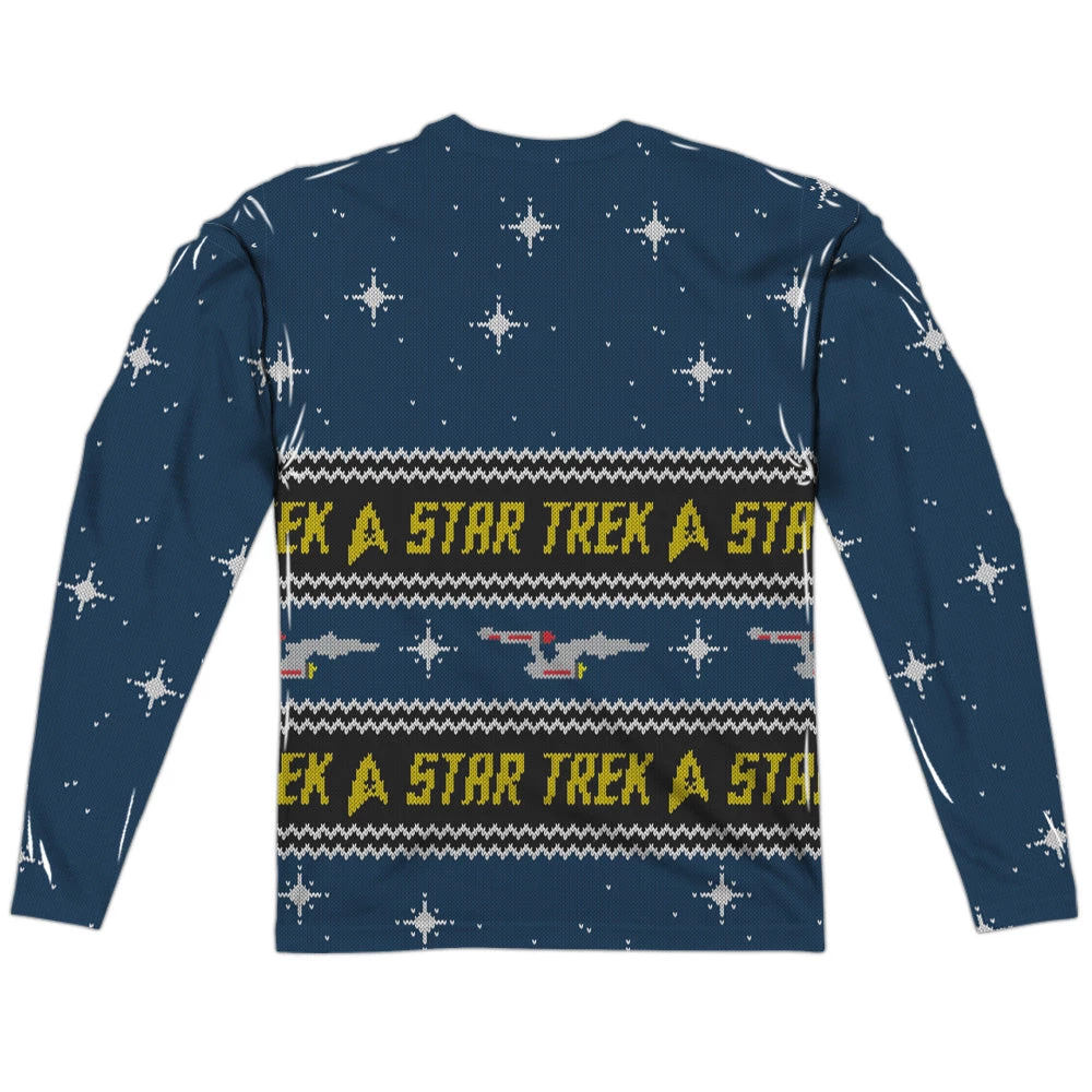 Trevco New Men's Star Trek Trek Sweater Sublimated Long Sleeve Tee 2 Trevco New Men's Star Trek Trek Sweater Sublimated Long Sleeve Tee