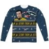 Trevco New Men's Star Trek Trek Sweater Sublimated Long Sleeve Tee