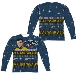 Trevco New Men's Star Trek Trek Sweater Sublimated Long Sleeve Tee 5 Trevco New Men's Star Trek Trek Sweater Sublimated Long Sleeve Tee