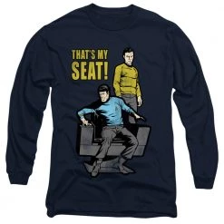 Trevco Men's Star Trek Tos My Seat Long Sleeve Tee New