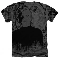 Trevco Men's Star Trek The Next Generation Picard Borg Sublimated Tee New