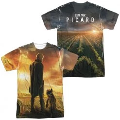 Trevco New Men's Star Trek Picard Picard Poster Sublimated Tee