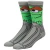 Bioworld Sesame Street Oscar The Grouch 360 Character Crew Sock New