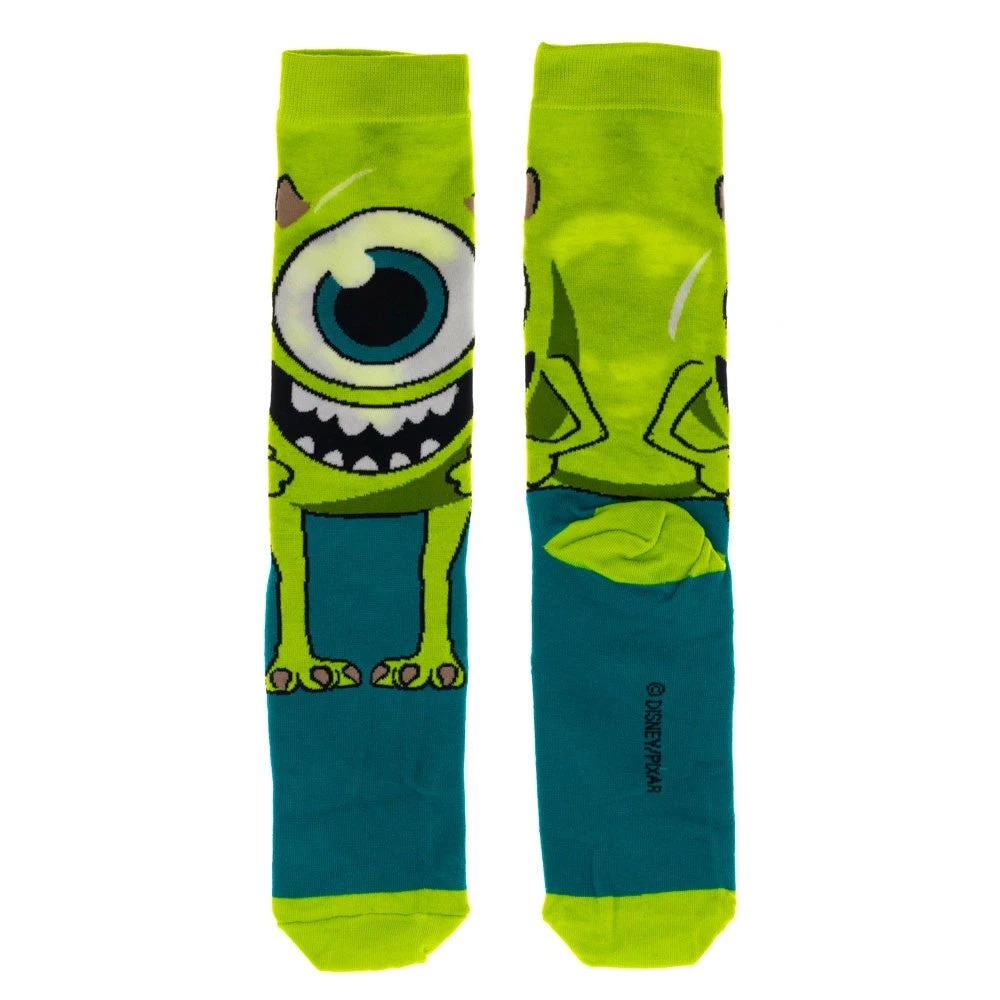 Bioworld Disney Pixar Monsters Inc. Mike Wazowski 360 Character Crew Sock New 2 Bioworld Disney Pixar Monsters Inc. Mike Wazowski 360 Character Crew Sock New