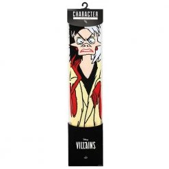 Bioworld Disney Villains Cruella 360 Character Crew Socks New