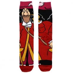 Bioworld Disney Villains Captain Hook 360 Character Crew Socks