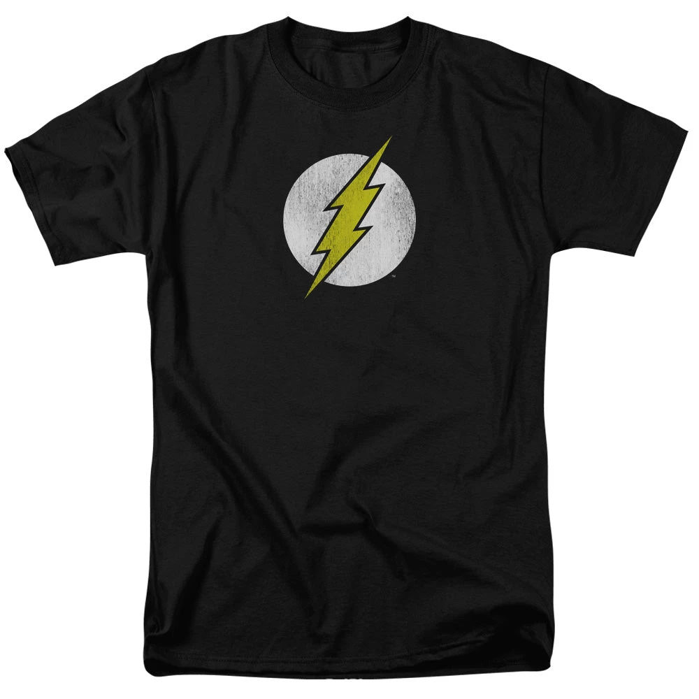 Trevco Men's Dc Comics The Flash Logo Distressed Tee 1 Trevco Men's Dc Comics The Flash Logo Distressed Tee