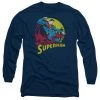 Trevco New Men's Dc Comics Superman Big Blue Long Sleeve Tee