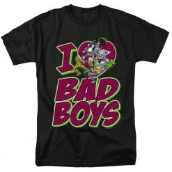 Trevco Men's Dc I Heart Bad Boys Tee