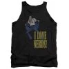 Trevco Men's Dc Comics Superman I Love Nerds Tank Top New