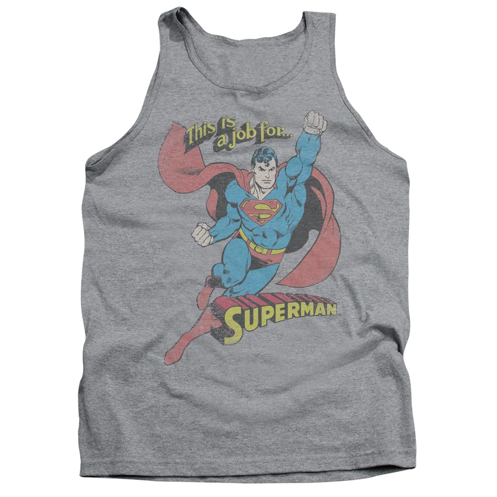 Trevco Men's DC Comics Superman On The Job Tank Top 1 Trevco Men's DC Comics Superman On The Job Tank Top