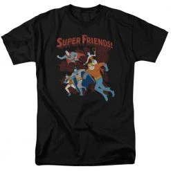 Trevco Men's Dc Comics Super Friends Superhero Tee New