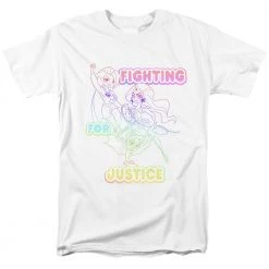 Trevco Men's Dc Superhero Girls Fighting For Justice Tee New