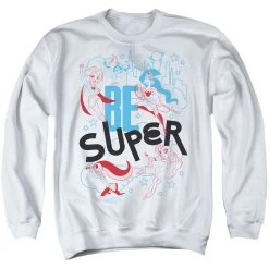 Trevco Men's Dc Superhero Girls Be Super Crewneck Sweatshirt New